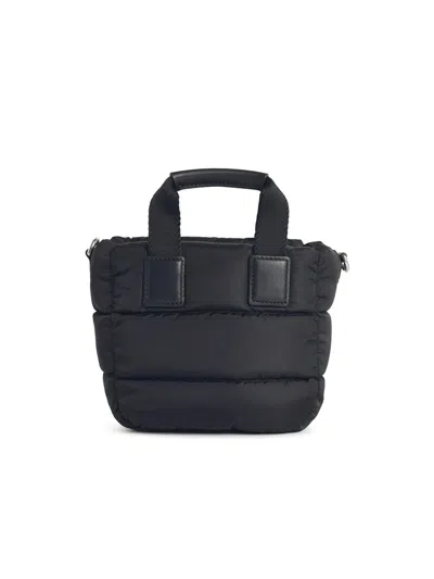 Moncler Borsa A Mano Caradoc Mini In Tessuto Nero Donna In Black