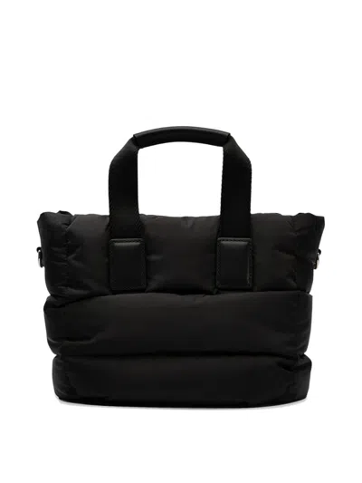 Moncler Borsa A Mano Caradoc Mini In Tessuto Nero Donna In Black