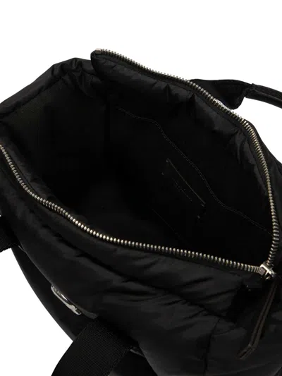 Moncler Borsa A Mano Caradoc Mini In Tessuto Nero Donna In Black