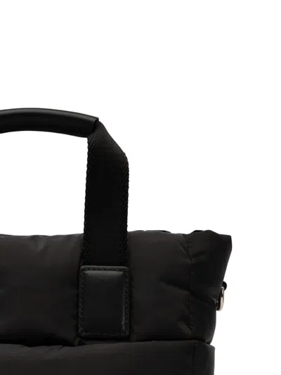 Moncler Borsa A Mano Caradoc Mini In Tessuto Nero Donna In Black