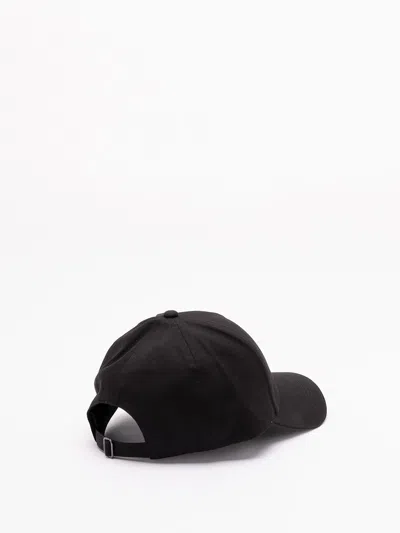 Moncler Logo Patch Adjustable Baseball Cap In Black