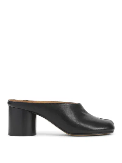 Maison Margiela Mule Tabi In Pelle In Black