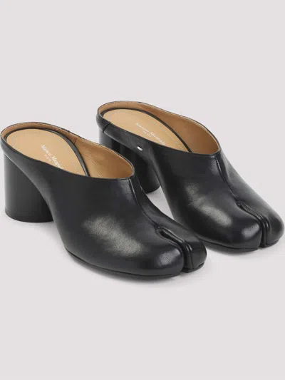 Maison Margiela Mule Tabi In Pelle In Black