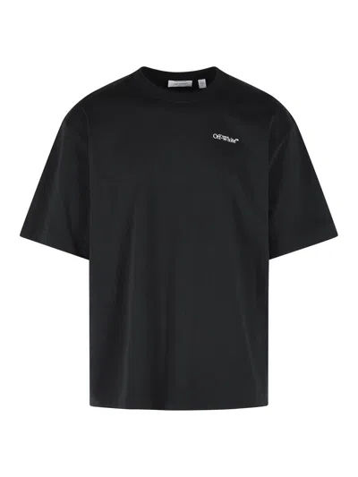 Off-white Slim Fit Scratch Arrow Graphic T-shirt In Black
