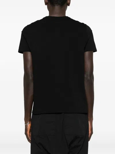 Rick Owens Short-sleeved Cotton T-shirt In Black
