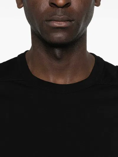 Rick Owens Short-sleeved Cotton T-shirt In Black