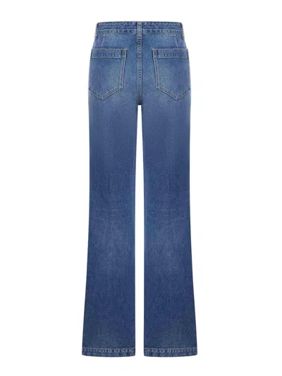 Seafarer Patch-pocket Flared Jeans In Blue