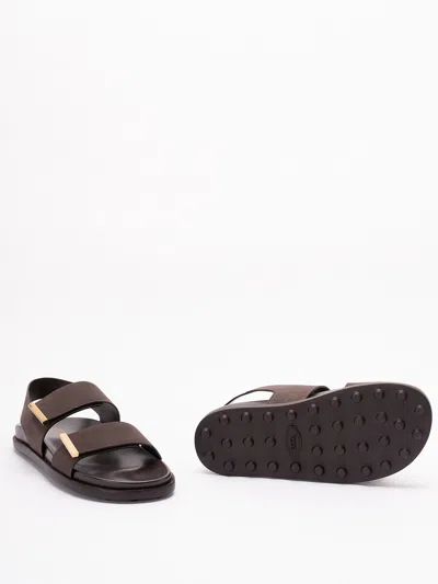 Tod's Women Brown Leather Sandals, 7.5/8.5 Luxury Pumps & Heels For Women Darveys