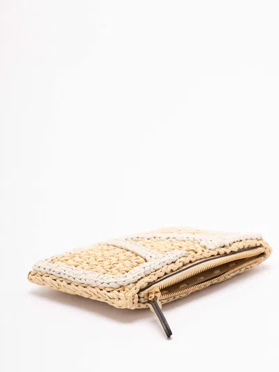 Valentino Garavani Vivasuperstar Crochet Clutch Bag In White