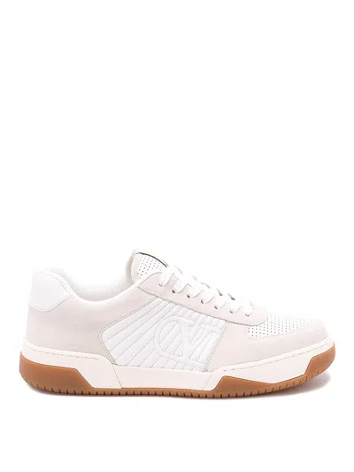 Valentino Sparry Sneakers In Split Leather And Nappa In White