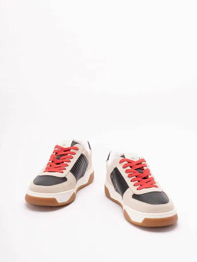Valentino Garavani Sneakers Contrasting Panels Perforated Detailing Rubber Sole In Multi