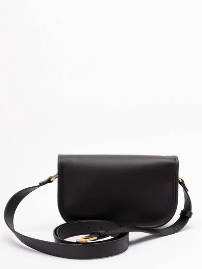 Valentino Garavani Antibes Leather Crossbody Bag Adjustable Strap In Black