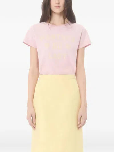 Valentino Garavani Printed Cotton T-shirt Clothing In Pink