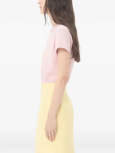 Valentino Garavani Printed Cotton T-shirt Clothing In Pink