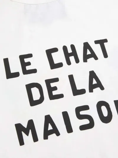 Valentino Cotton T-shirt With Le Chat De La Maison Print In White