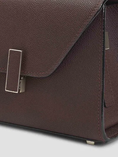 Valextra Iside Mini Bag Adjustable Strap Top Handle In Burgundy