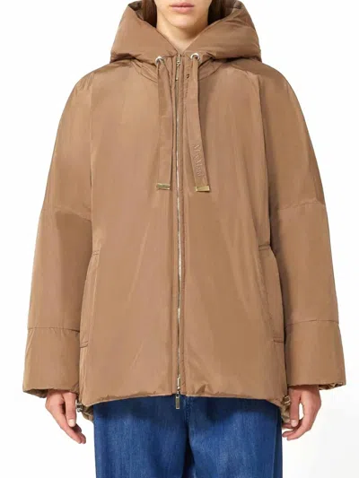 Max Mara The Cube Reversible Down Jacket In Gold
