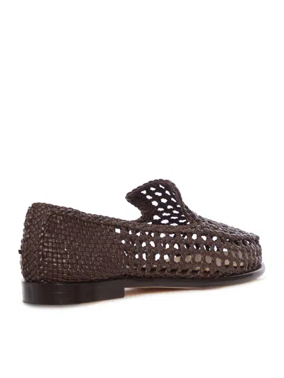 Dragon Diffusion Perforated-pattern Loafers In Brown