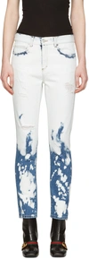 GUCCI BLUE & WHITE CHLORINE WASH JEANS