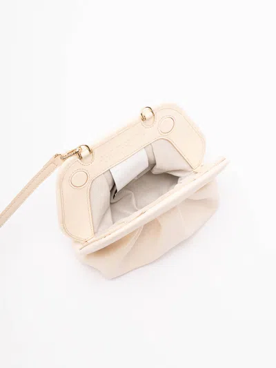 Themoirè Structured Vegan Fabric Tote With Minimalist Design In Neutral