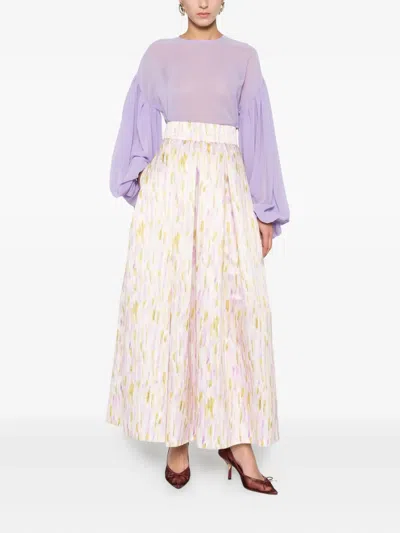 Giada Curti Abstract-pattern Skirt In Multi