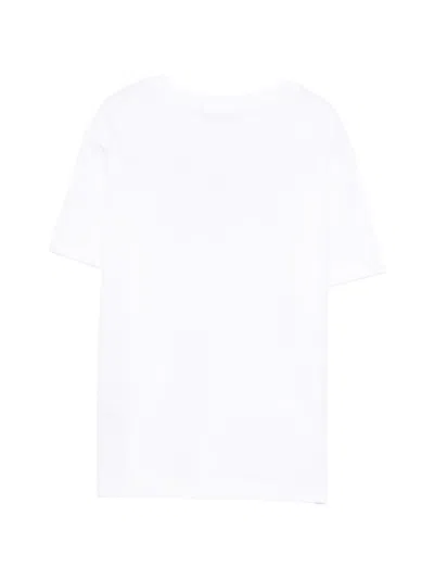 Msgm Logo-embroidered T-shirt In White