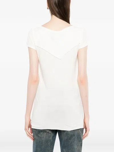Jade Jagger Logo-print T-shirt In White