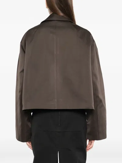 Rick Owens Gray Temple Heizer Mac Jacket In Brown