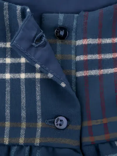 Knot Holly Checked Romper In Blue