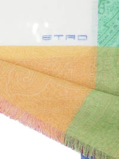 Etro Patterned Scarf In White