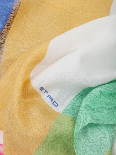 Etro Patterned Scarf In White