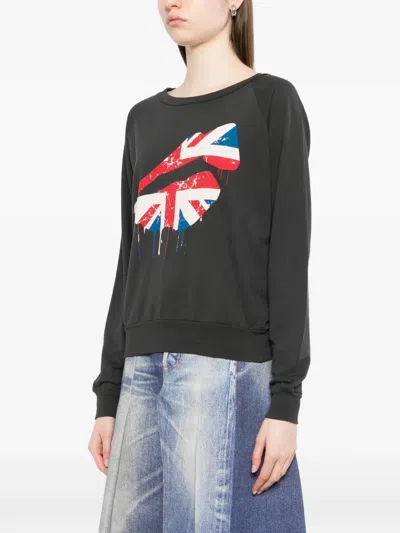 Jade Jagger Logo-print T-shirt In Black