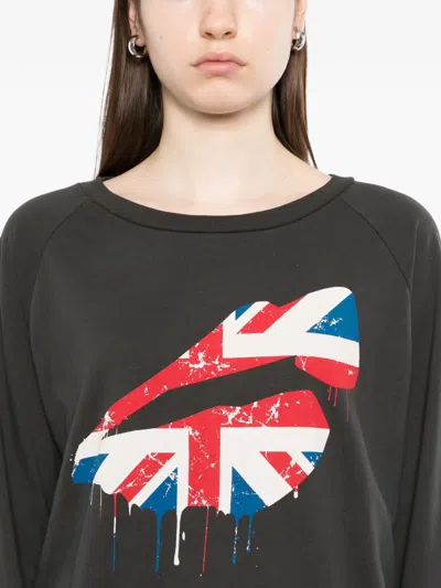 Jade Jagger Logo-print T-shirt In Black