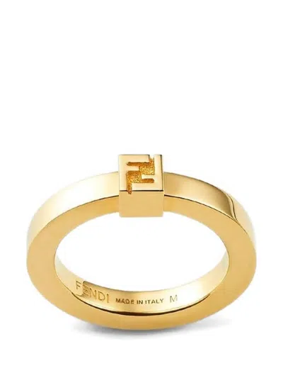 Fendi Cube Ring In Gold