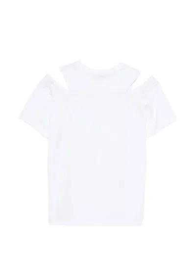 Dondup Cut-out T-shirt In White