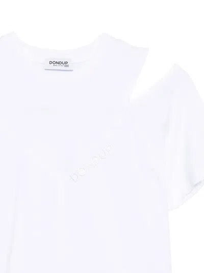 Dondup Cut-out T-shirt In White