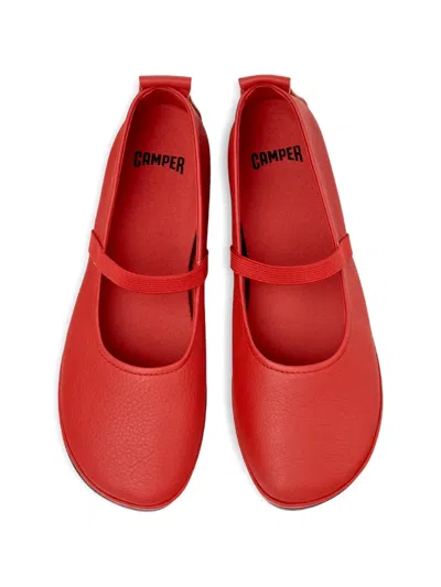 Camper Nina Elasticated Ballerinas In Red