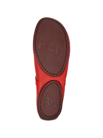 Camper Nina Elasticated Ballerinas In Red
