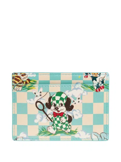 Kenzo Leather Cardholder In Multi