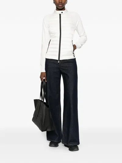 Moncler Sweaters Light And Natural In White