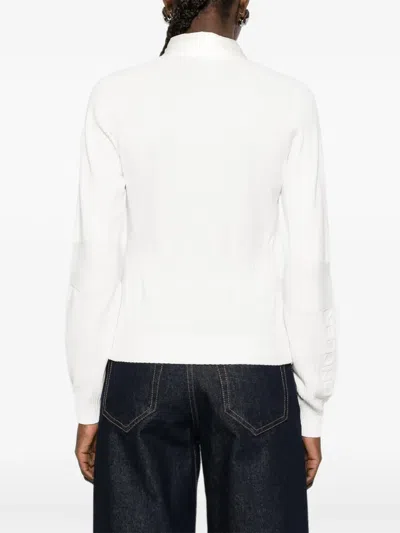Moncler Sweaters Light And Natural In White
