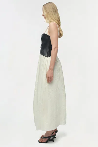 Simkhai Cortland Belted Bustier Midi Dress In Black Multi In Multi