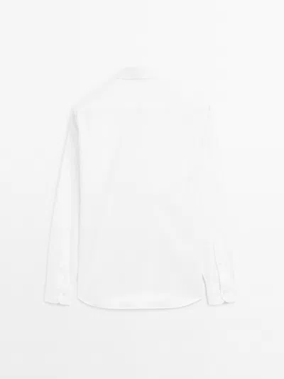 Massimo Dutti Camisa Regular Fit 100% Algodón In White