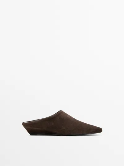 Massimo Dutti Mule Tacón Cuña In Multi
