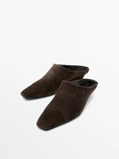 Massimo Dutti Mule Tacón Cuña In Multi