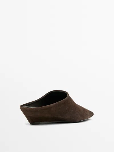 Massimo Dutti Mule Tacón Cuña In Multi