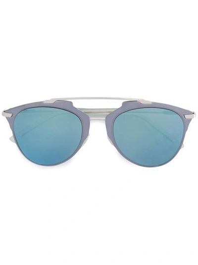 Shop Dior ' Reflected' Sunglasses In Metallic