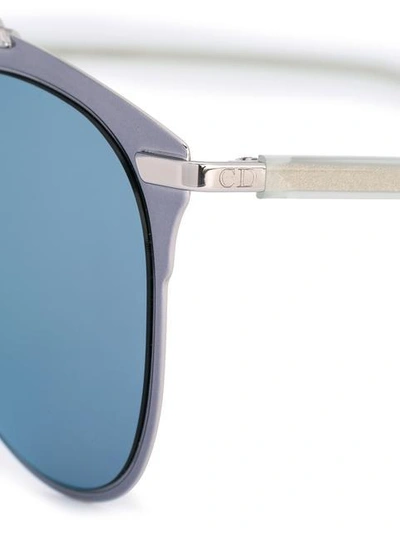 Shop Dior ' Reflected' Sunglasses In Metallic