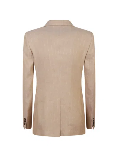 Tagliatore Double-breasted Blazer In Brown