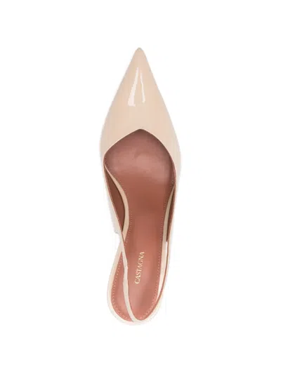 Castagna Darya Slingback Point-toe Pumps In Neutral